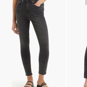Levi's Women's 721 High Rise Skinny Leg Distressed Jeans Size 30 Rhinestone